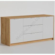 Комод №2 Aura LuxeStudio, 1500х733х480 мм, дуб бароко бурштиновий/білий глянець