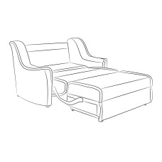 Диван Малютка 1200 Mebel Service, розкладний, Магма, бежевий