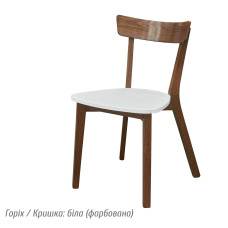 Стілець Франко Mebel Service, горіх, кришка біла, комплект 2 шт.