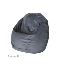 Крісло-пуф м\'яке Гном-груша Mebel Service, Бліц 31, сіре