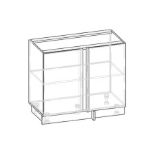 Корпус кухні Гамма Mebel Service, білий, кутНиз 1дв 105 714х446х1