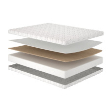 Матрац Лідс Кокос MatroLuxe, 140х200х19 см, ортопедичний, вакуумна скрутка
