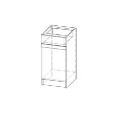 Корпус кухні Лівія Mebel Service, дуб рістретто/шовковий камінь, 40Н1Д1Ш