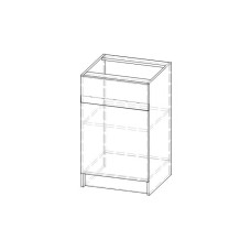 Корпус кухні Лівія Mebel Service, дуб рістретто/шовковий камінь, 50Н