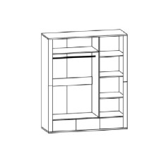 Шафа система Гресс 3Д/3Ш Mebel Service, дуб самоа